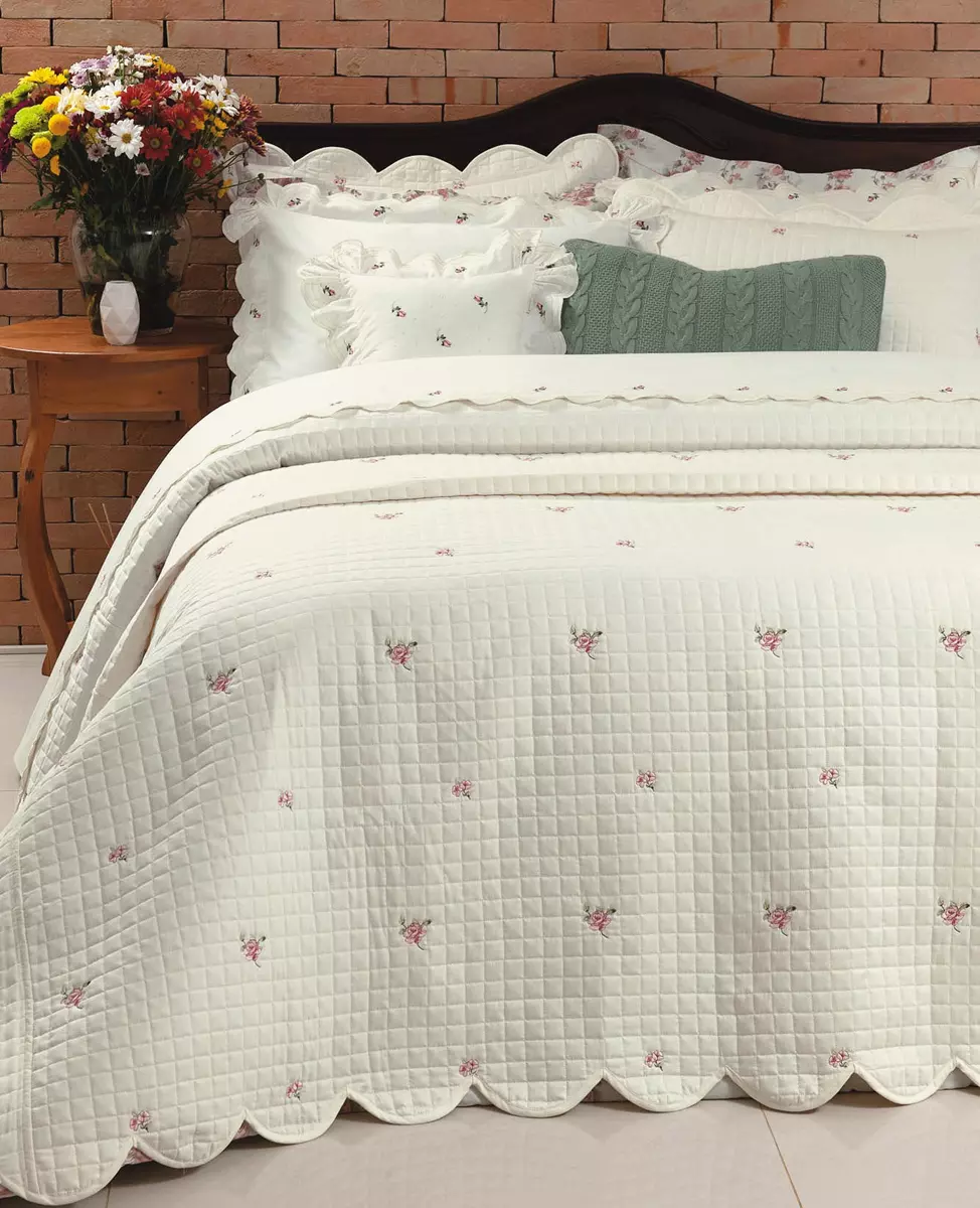 COBRE LEITO QUEEN  ESSENZA 03 PEÇAS  - PERCAL 300 FIOS ACETINADOS foto adicional 5