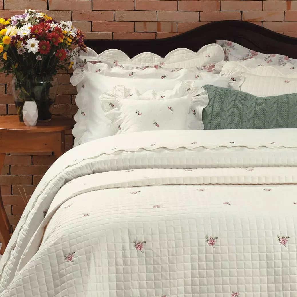 JOGO DE CAMA QUEEN ESSENZA 4 PEÇAS  - PERCAL 300 FIOS ACETINADOS