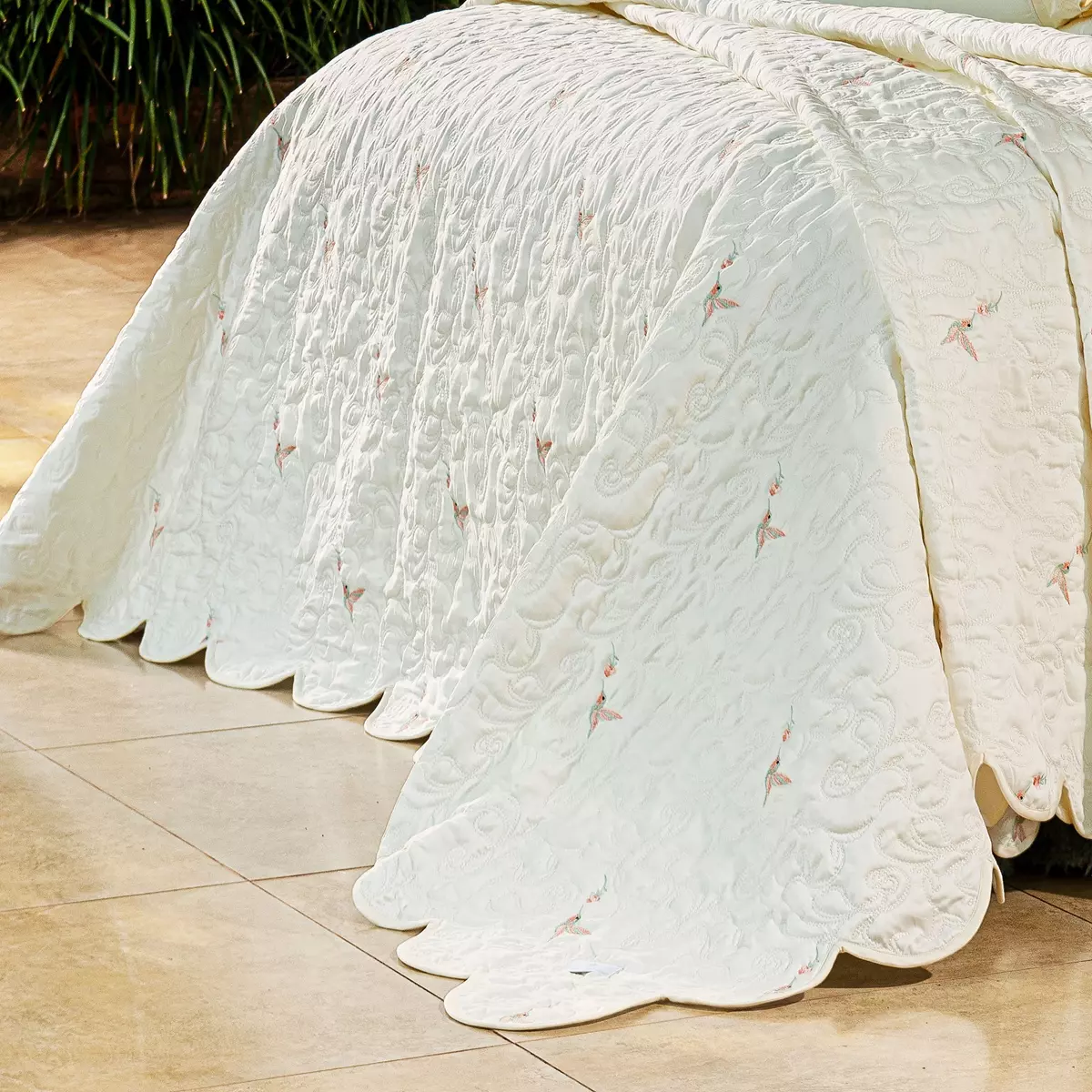 COBRE LEITO KING FLORIAN 03 PEÇAS - 400 FIOS EGIPCIOS foto adicional 3