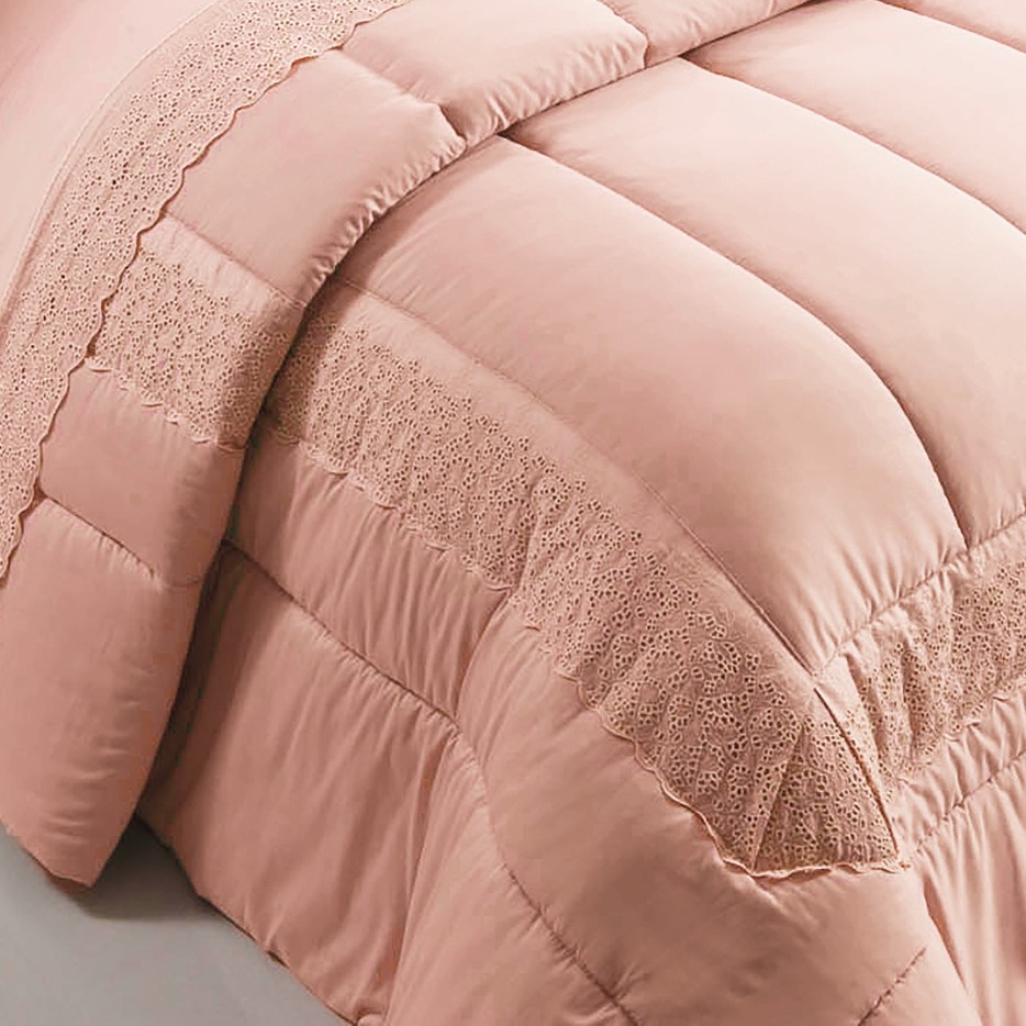 KIT EDREDOM SUPER KING  VALERIE 03 PEÇAS  - PERCAL 300 FIOS ACETINADOS foto adicional 1