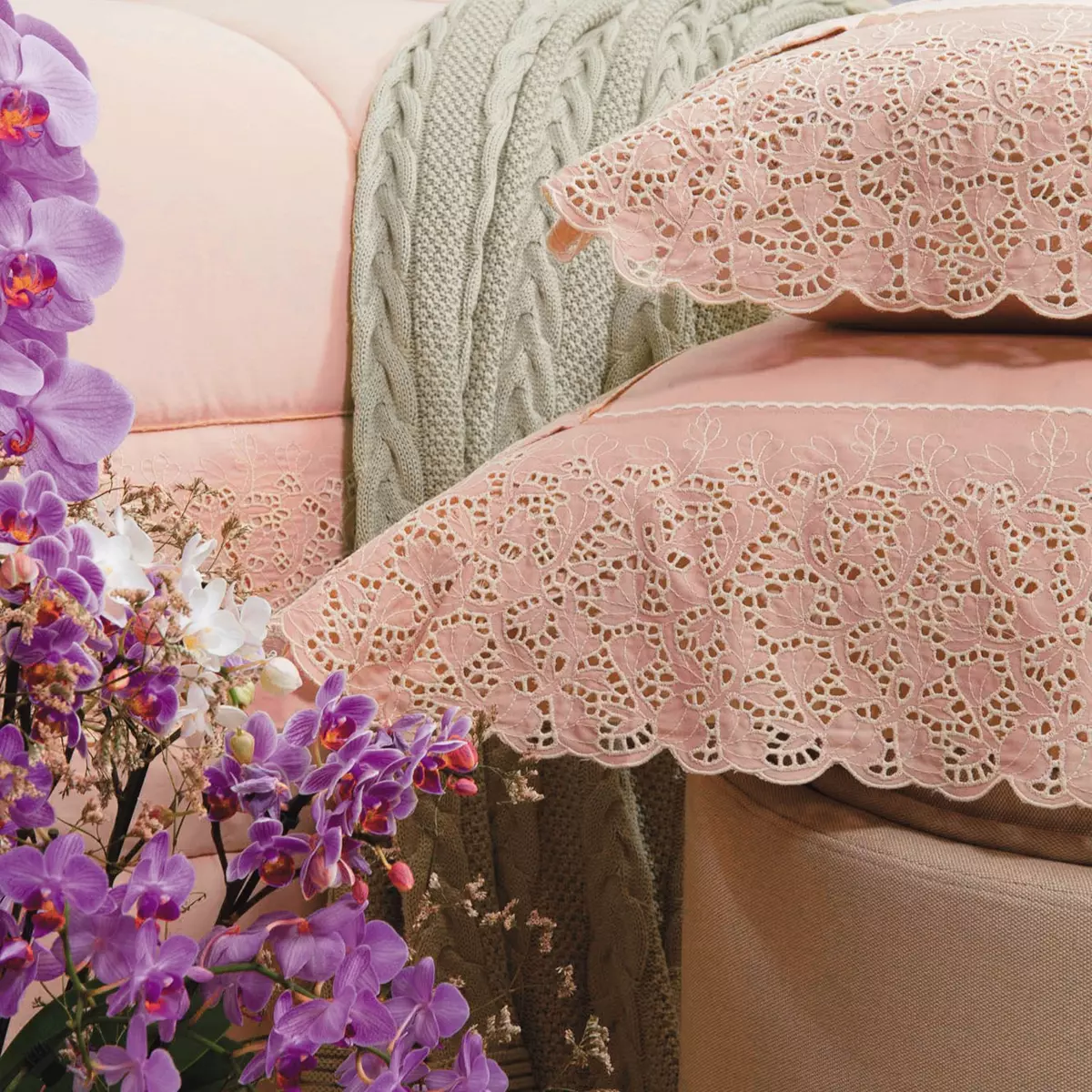 KIT EDREDOM SUPER KING  VALERIE 03 PEÇAS  - PERCAL 300 FIOS ACETINADOS foto adicional 6