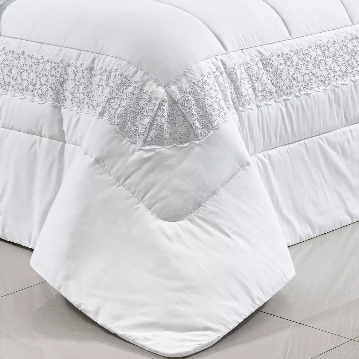 KIT EDREDOM QUEEN VALERIE 03 PEÇAS  - PERCAL 300 FIOS ACETINADOS foto adicional 4