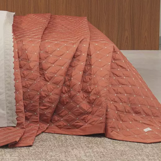 COBRE LEITO QUEEN MAGGIO 03 PEÇAS - BORDADO - 400 FIOS EGIPCIOS foto adicional 1