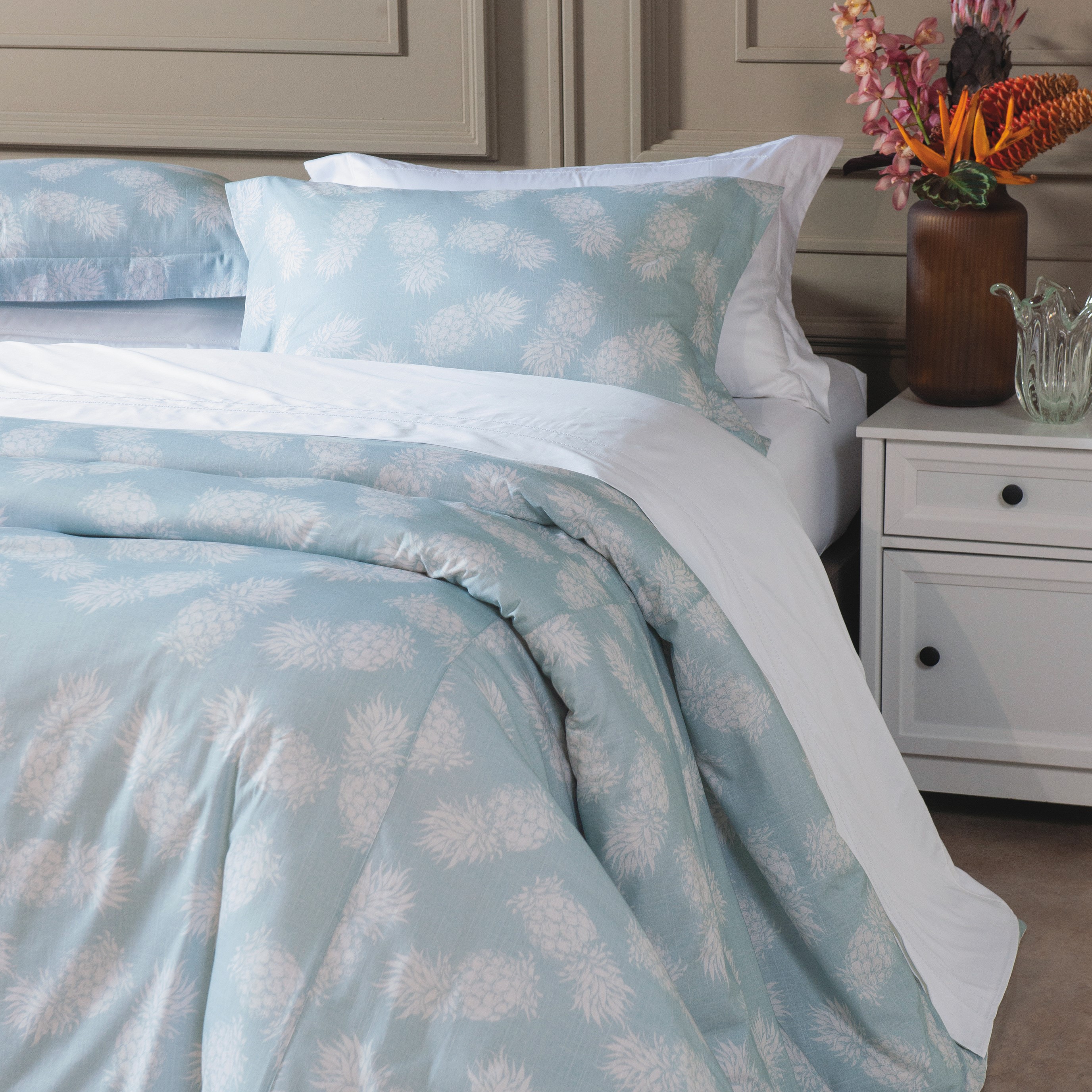 EDREDOM SUPER KING DUPLA FACE DOLCE VITTA ESTAMPADO 3 PECAS