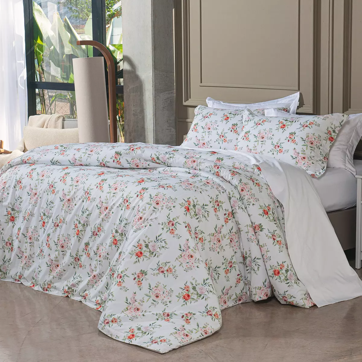 KIT DUVET KING ESTAMPADO DOLCE VITTA 3 PEÇAS 400 FIOS EGÍPCIOS- 9 ESTAMPAS DISPONÍVEIS