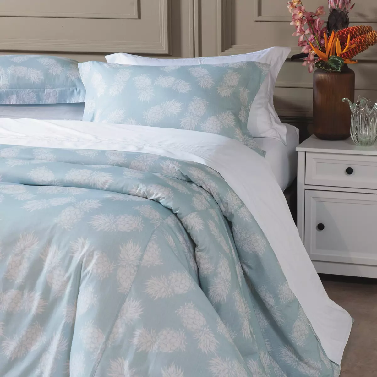 KIT DUVET KING ESTAMPADO DOLCE VITTA 3 PEÇAS 400 FIOS EGÍPCIOS- 9 ESTAMPAS DISPONÍVEIS foto adicional 1