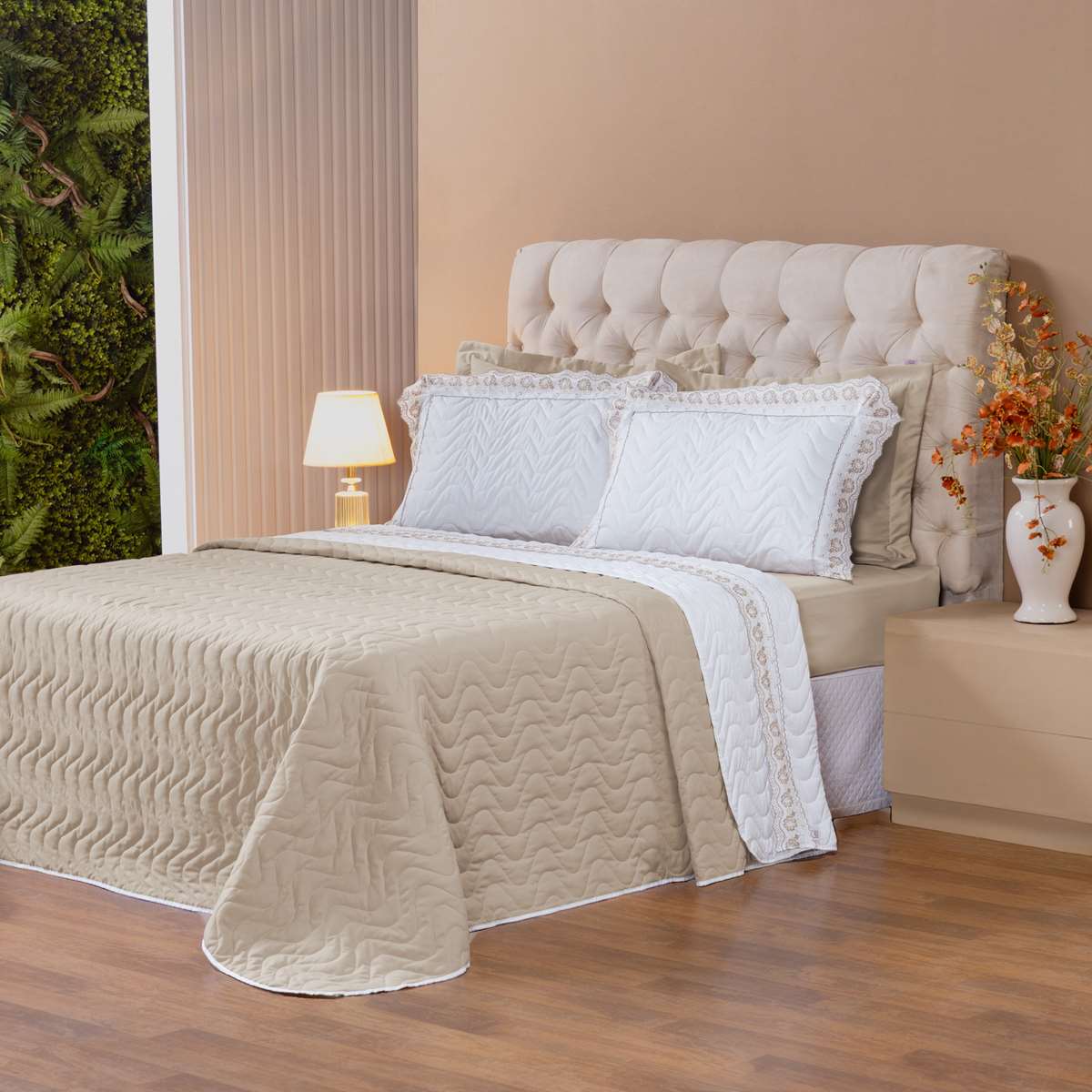 COBRE LEITO CASAL SUBLIME 3 PEÇAS - BORDADO- 200 FIOS foto adicional 2