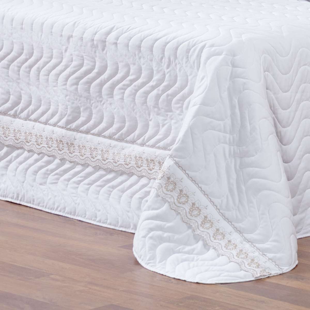 COBRE LEITO CASAL SUBLIME 3 PEÇAS - BORDADO- 200 FIOS foto adicional 6