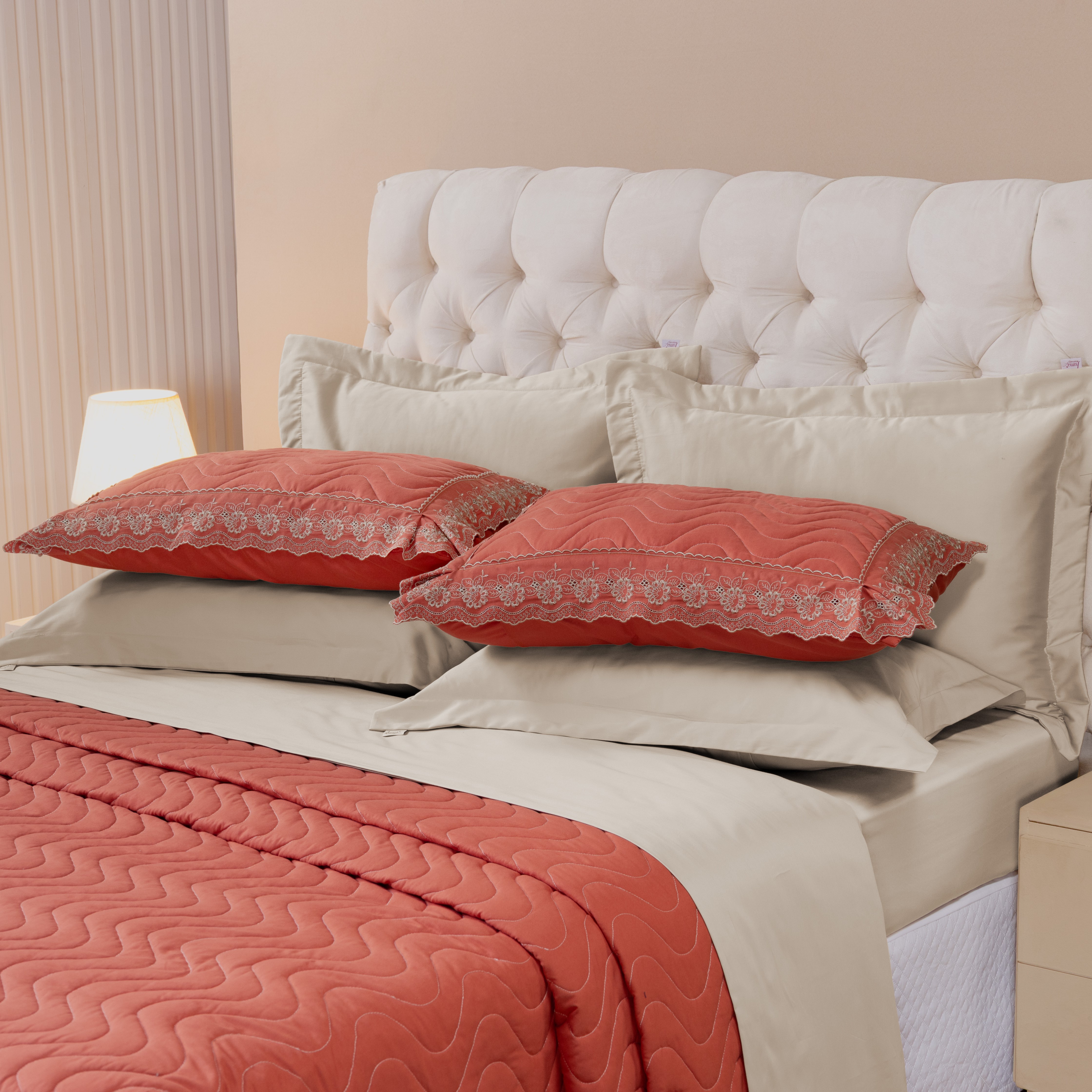 COBRE LEITO CASAL SUBLIME 3 PEÇAS - BORDADO- 200 FIOS foto adicional 11