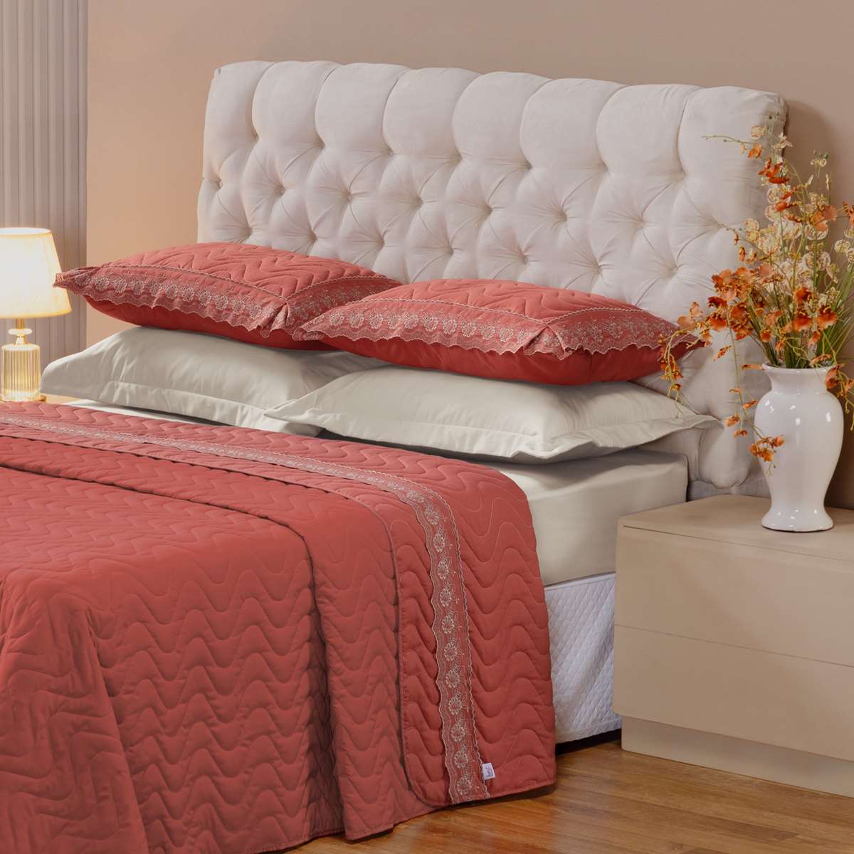 COBRE LEITO KING SUBLIME 3 PEÇAS - BORDADO - 200 FIOS foto adicional 11