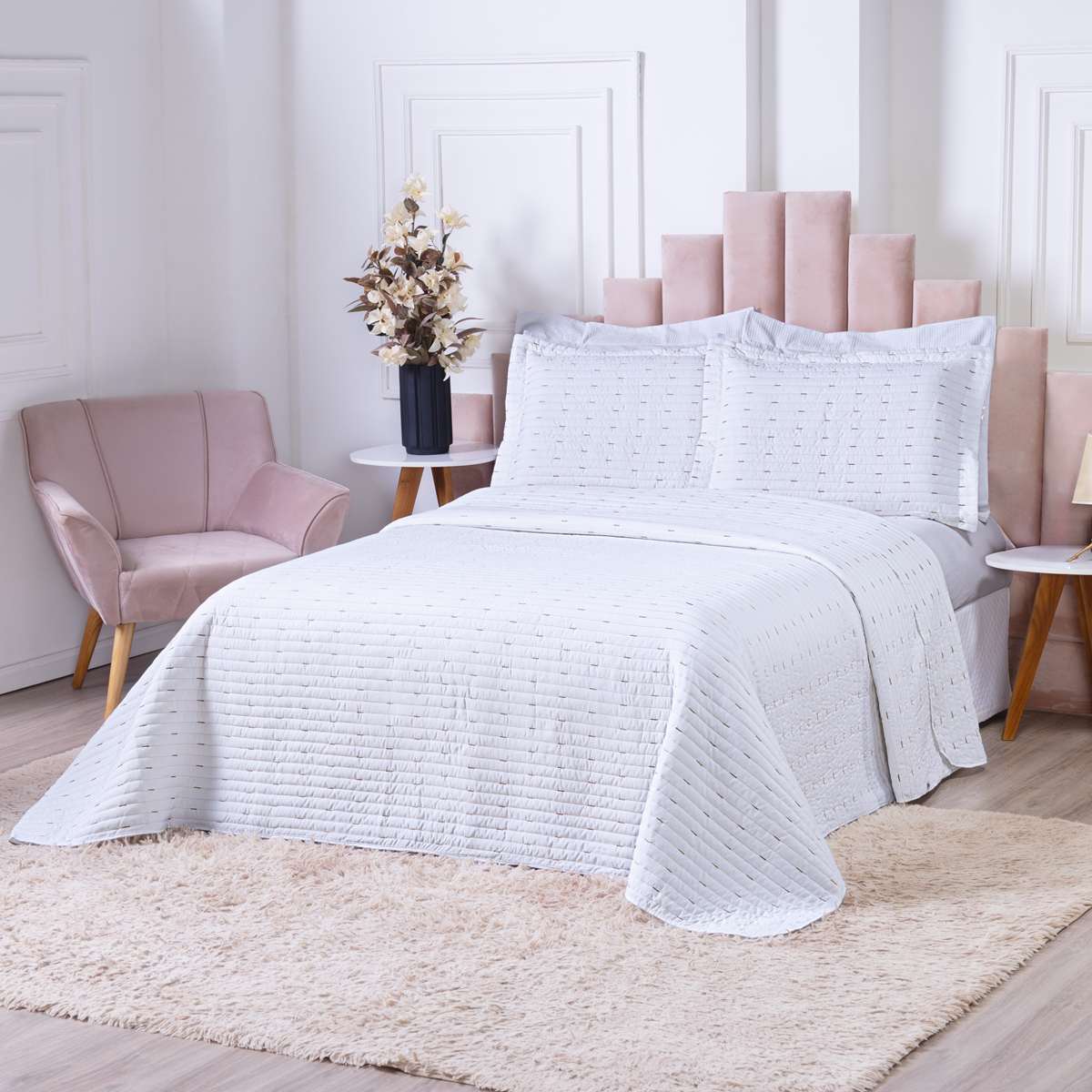 COBRE LEITO QUEEN DAKAR 3 PEÇAS - 200 FIOS - HIPERCAL foto adicional 3