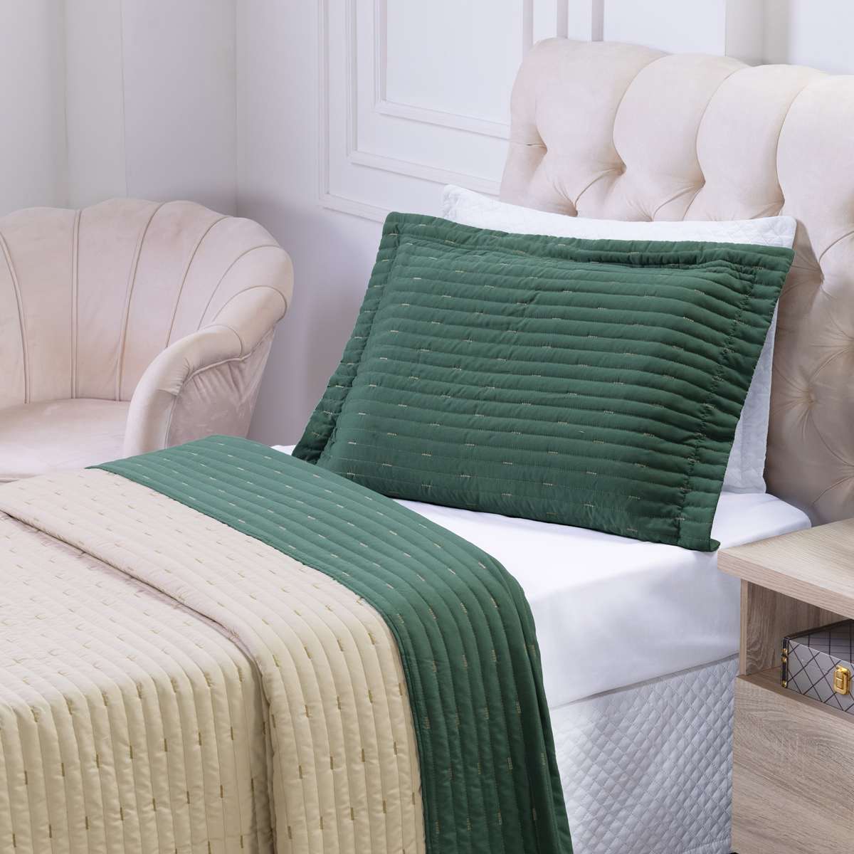 COBRE LEITO SOLTEIRO DAKAR  2 PEÇAS - 200 FIOS -  HIPERCAL foto adicional 1